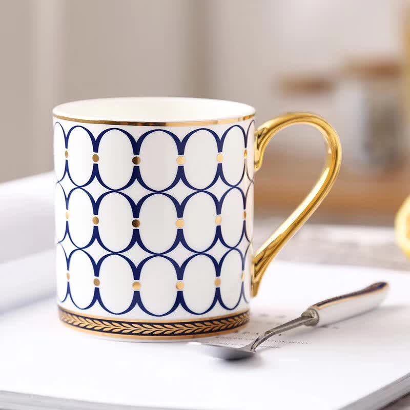 Porzellan Nordic Bone China Kaffee Set Gold Intarsien Porzellan Tee-Set Luxus Topf Tasse