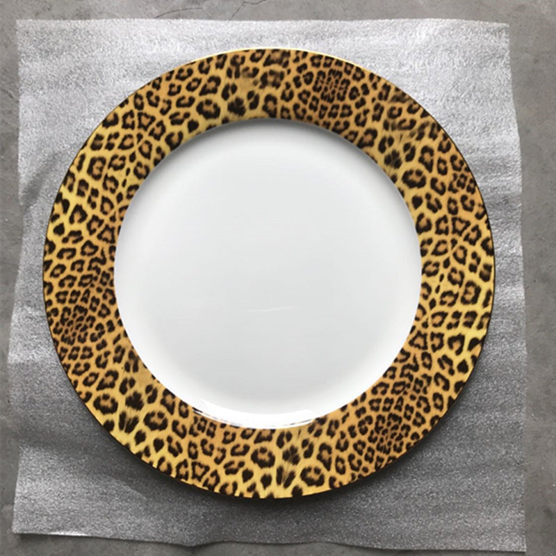 Porzellan Kaffeebecher und Kaffeetassen Teller Sets Bone China Geschirr Drink Leopard Luxus Designs