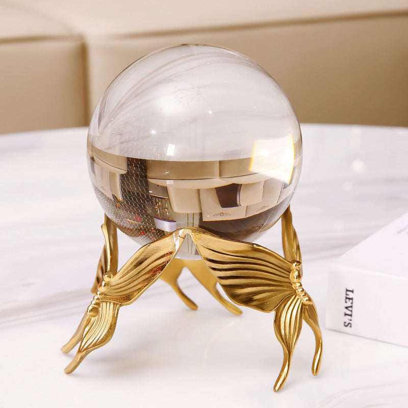 European Modern Copper Crystal Ball Home Furnishing Decoration