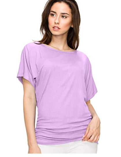 Women Spring And Summer New Women's Solid Color Round Neck Loose Short-sleeved T-shirt