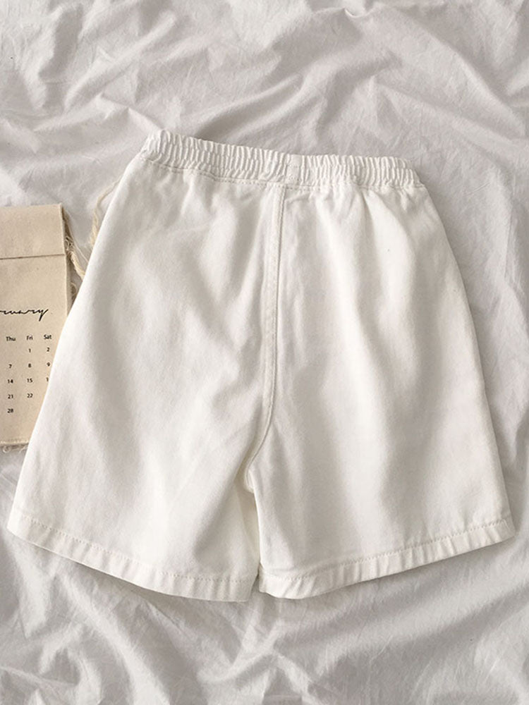 Women's shorts loose, solid color, casual with wide leg and high waist very beautiful