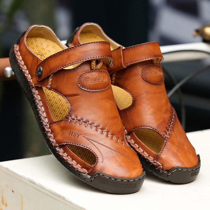 Men Genuine Leather Summer Sandals