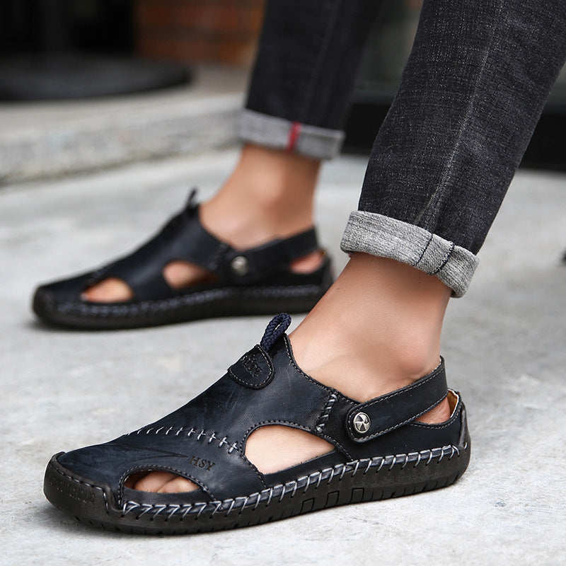 Men Genuine Leather Summer Sandals