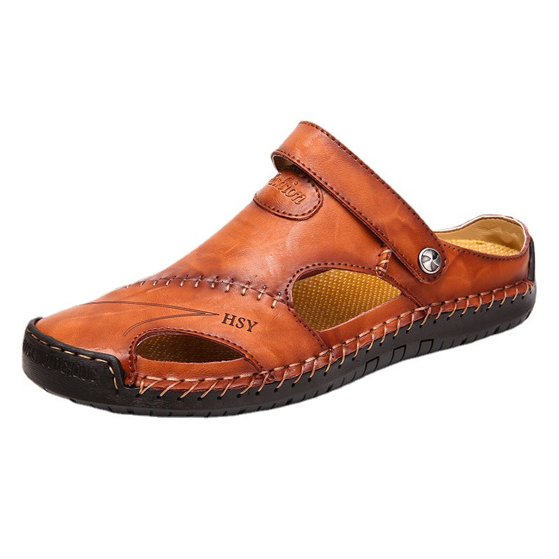 Men Genuine Leather Summer Sandals