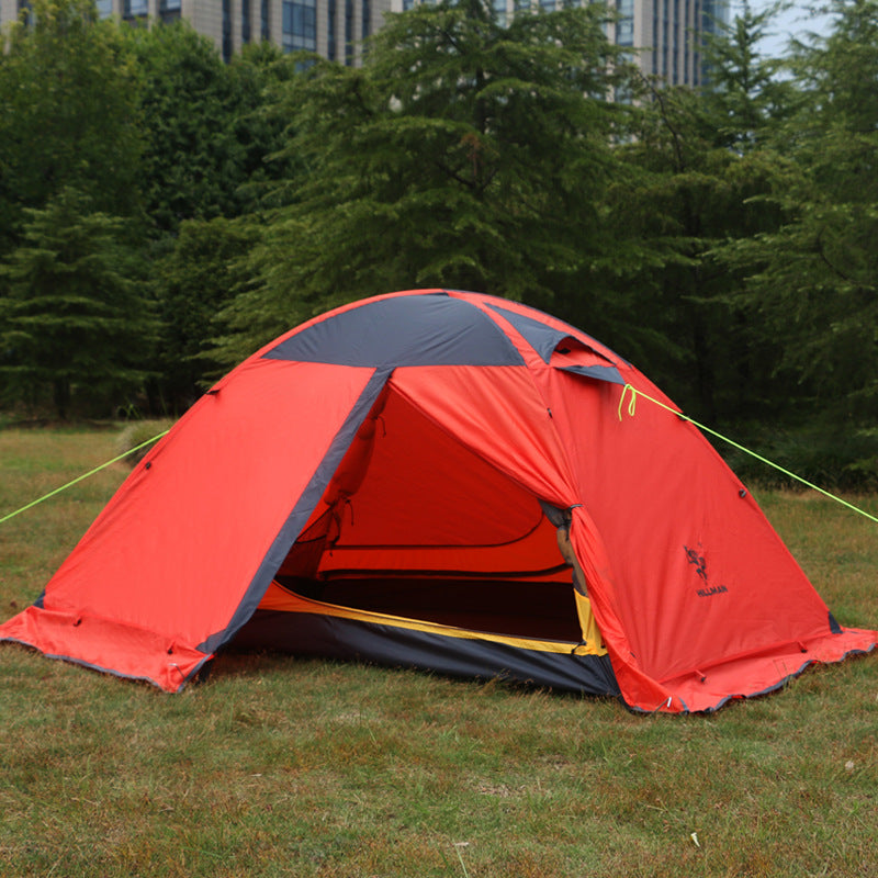 Camping double layer aluminum tent