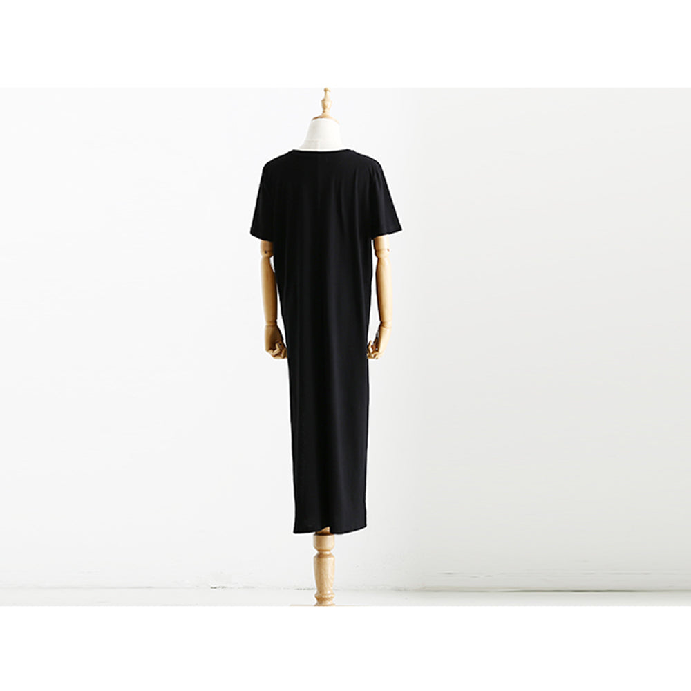 Women Casual Black Long Dresses