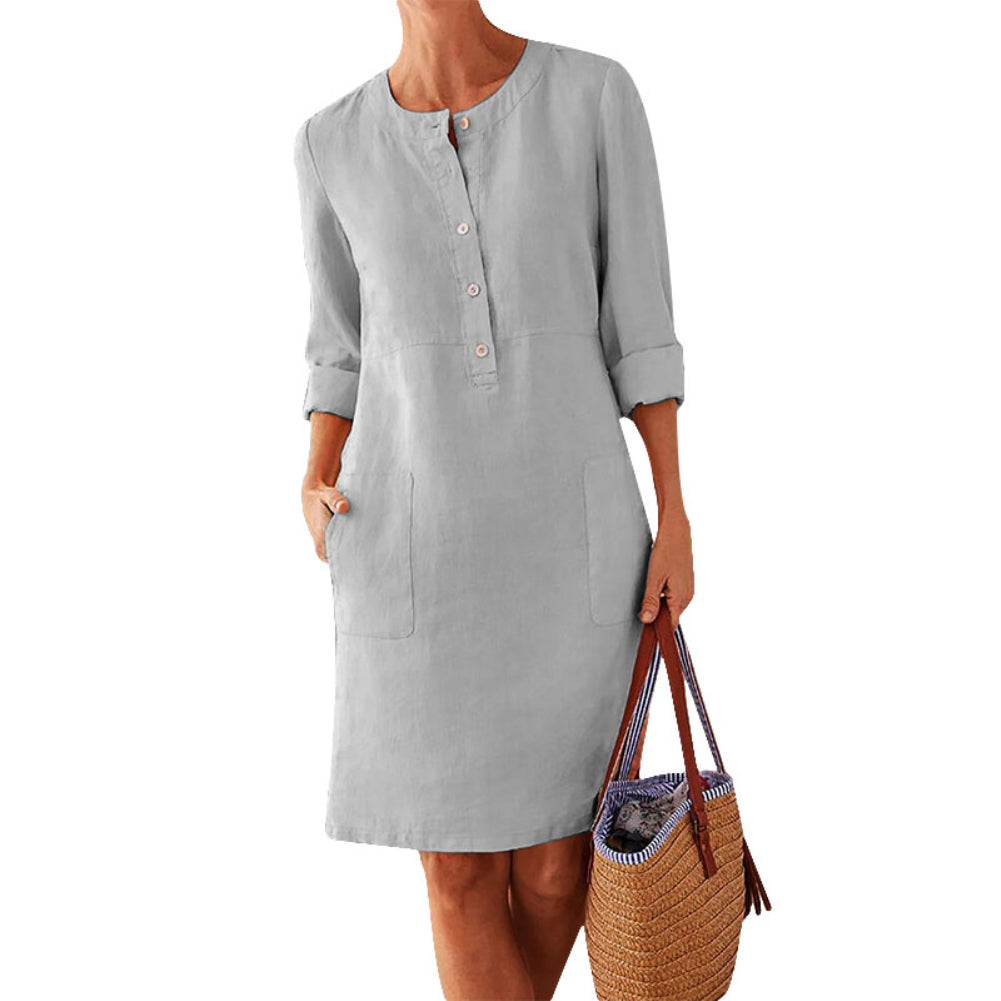 Women's casual dress with long sleeves for spring autumn is timeless - classic and for all ages