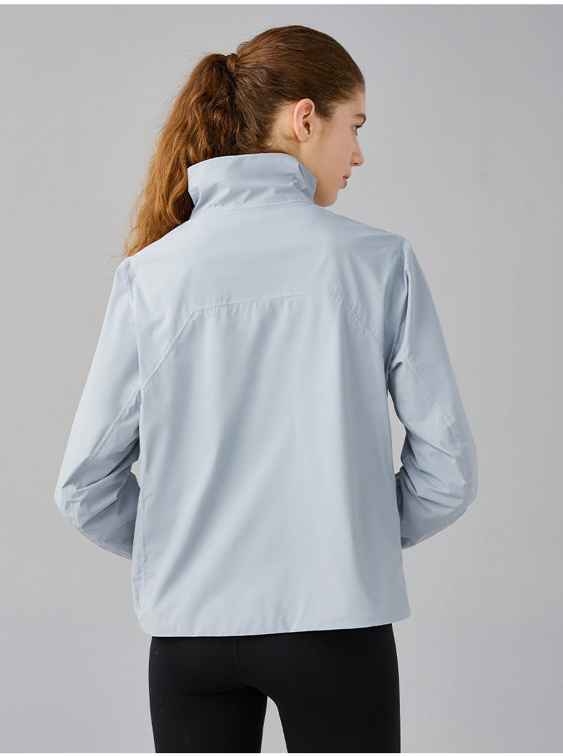 Neuer winddichter Softshell-Außenjackenmantel mit Stehkragen für Damen