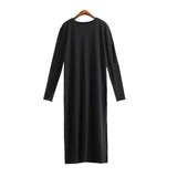 Women Casual Black Long Dresses