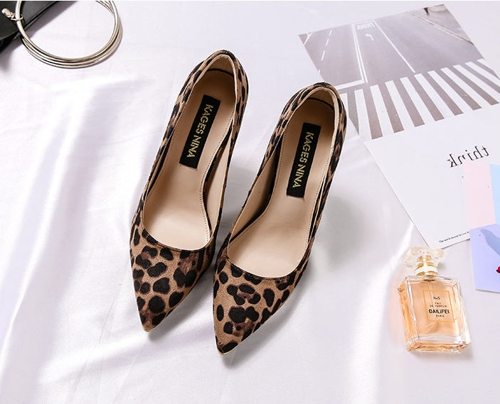 Damen Pumps mit Leopardenmuster