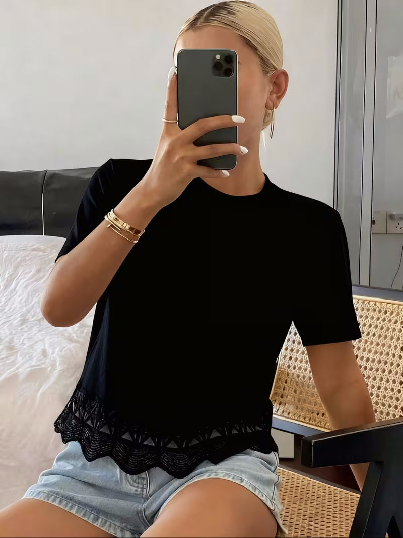 Damen Kurzarmshirt, trendig- spontan