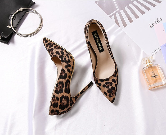 Damen Pumps mit Leopardenmuster