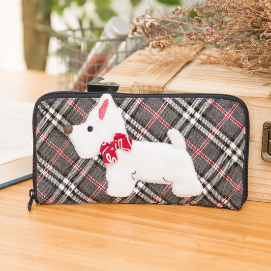 Westie women's fashion canvas wallet