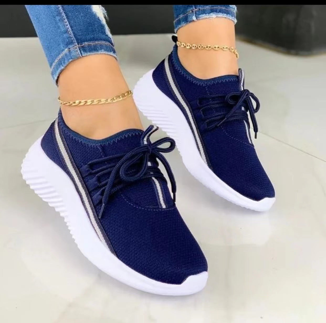 Women Stripe Sneakers Sports Shoes