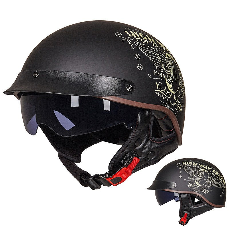 Damen Racing Retro Motorrad Atmungsaktiv Helm Unisex