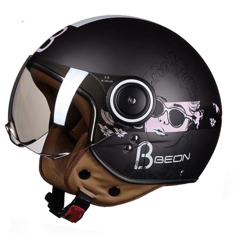 Electric scooter half helmet Lightweight, half-covered retro helmet