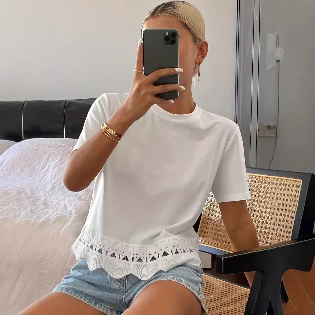 Damen Kurzarmshirt, trendig- spontan