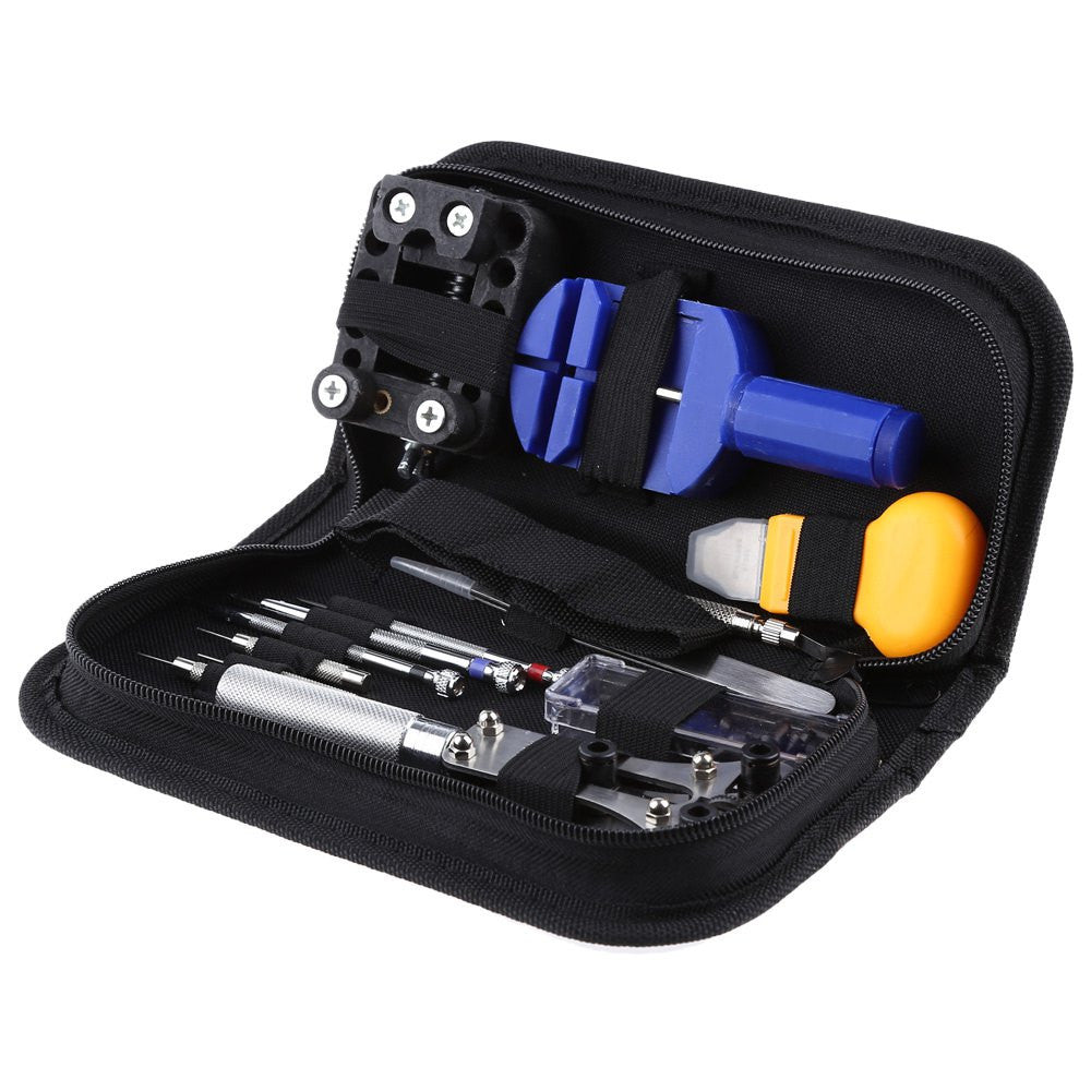 A 13-piece watchmaker tool kit, repair, battery change, armband, lengthen, shorten budding original makers, hobby