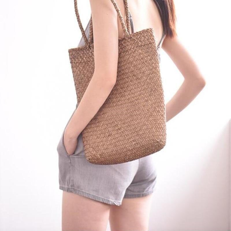 Bamboo-Hand-woven bamboo shoulder bag