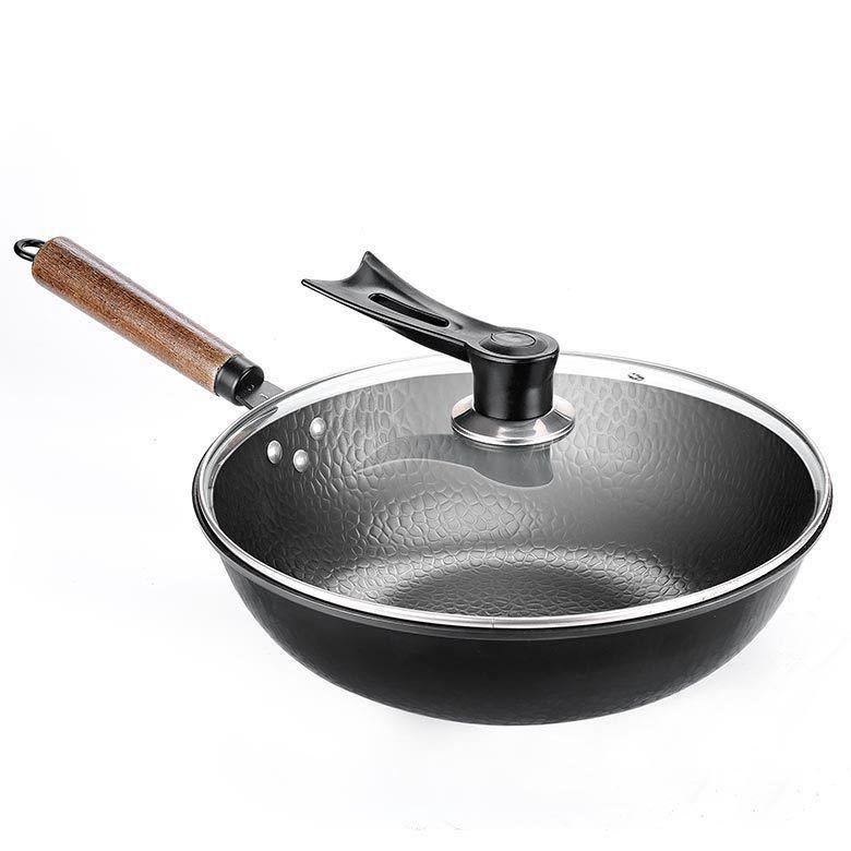 Handmade for Camping Household Iron Pan Traditional Iron Wok