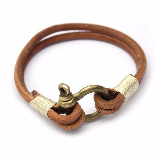 Schmuck Horseshoe Bracelet Leather Bracelet