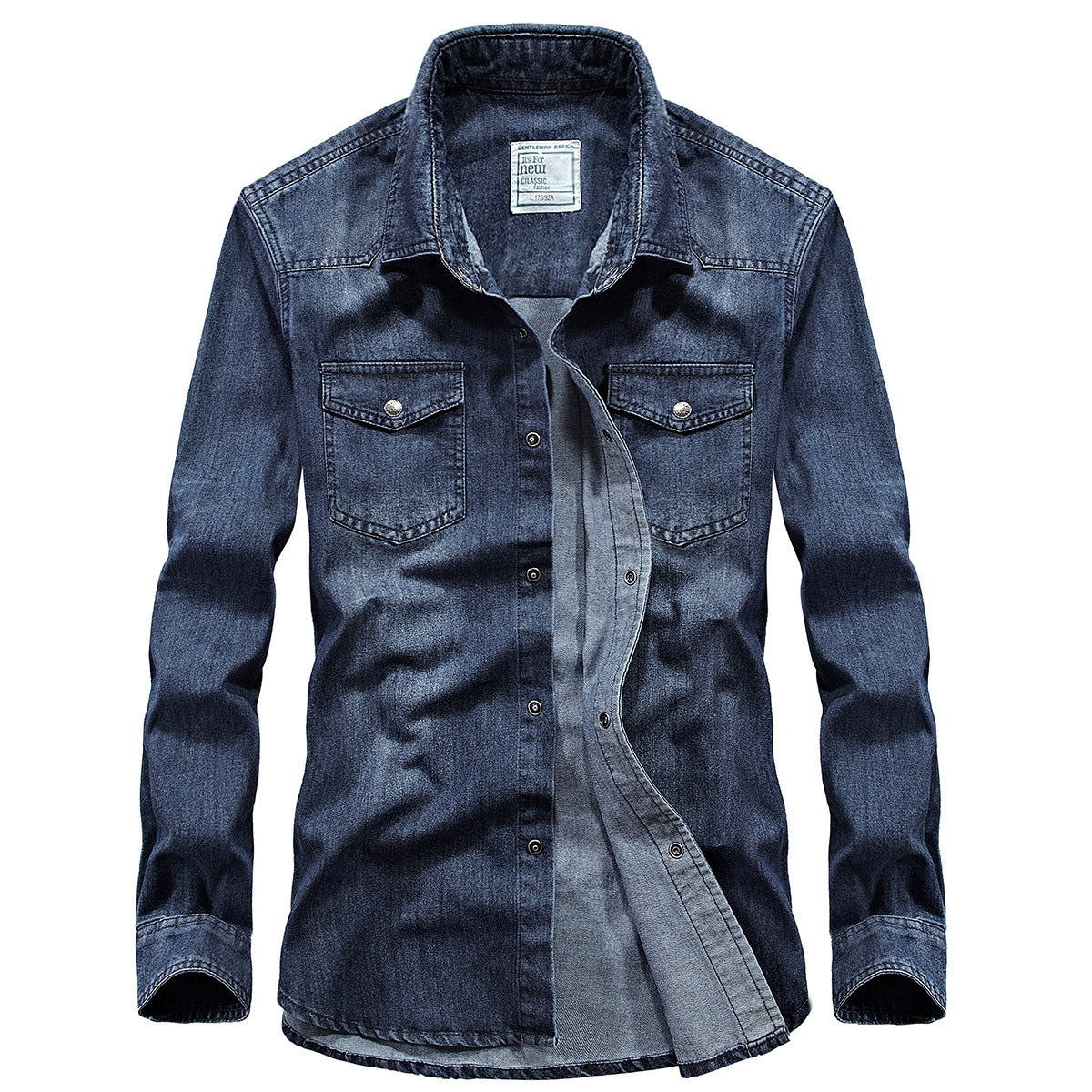 Men's Denim- Cotton Shirt with plus Size