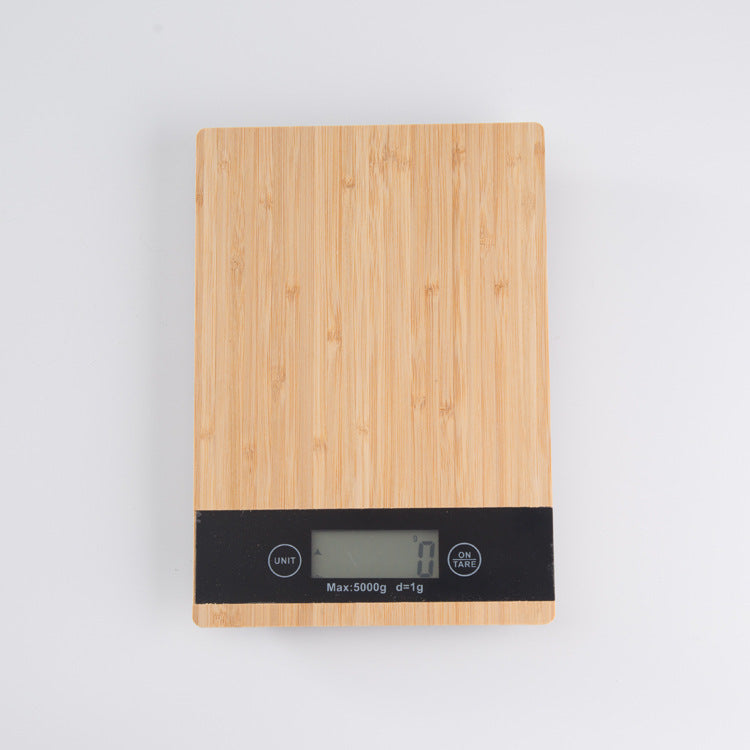 Bamboo panel kitchen scale