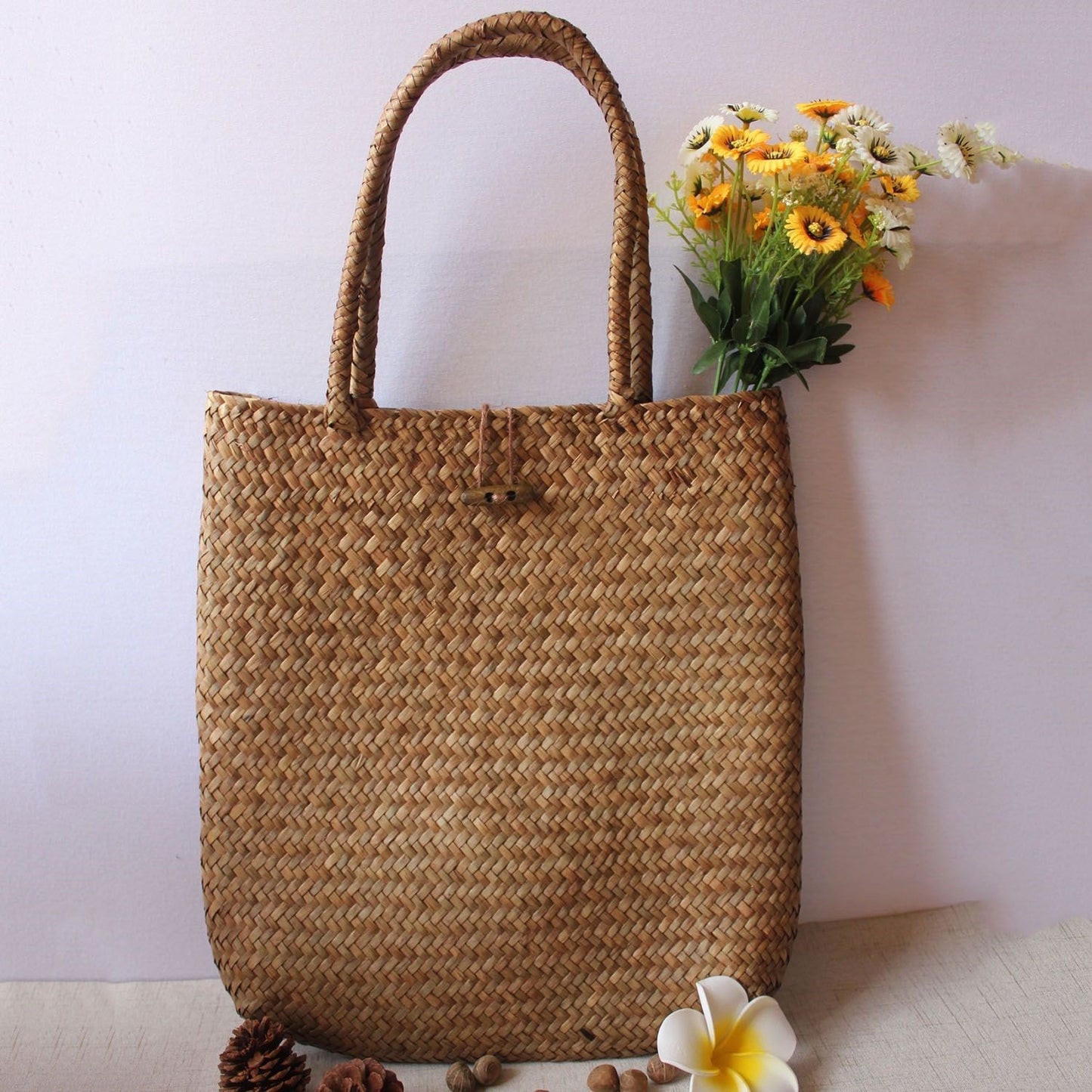 Bamboo-Hand-woven bamboo shoulder bag