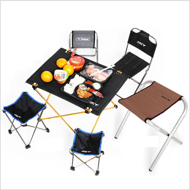 Camping small folding table aviation lightweight aluminum alloy portable picnic table