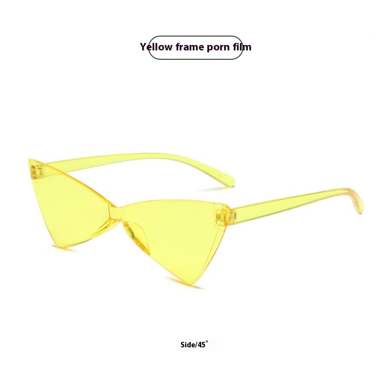 Damenmode-Persönlichkeits-Sonnenbrille mit Schmetterlingsrahmen