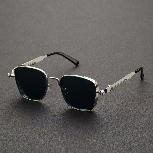 Herren Box Metall Retro UV Sonnenbrille