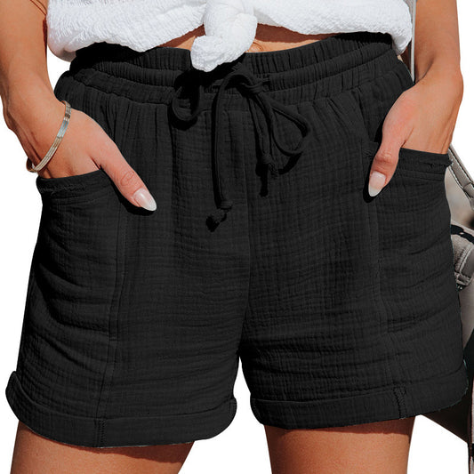 Women Amazon Wünschen High-taille Breiten Lose Bein Shorts Frauen