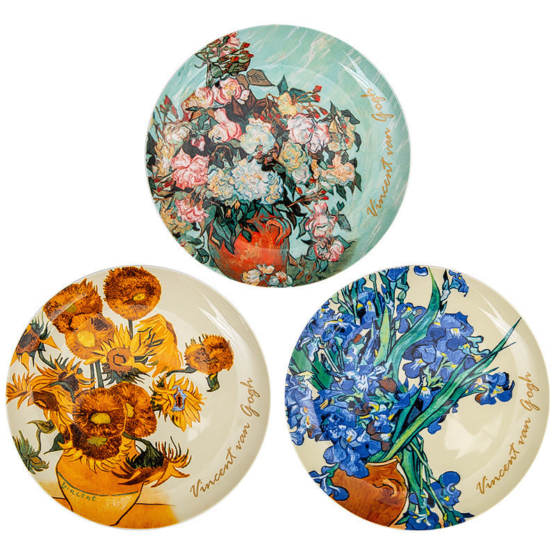 Teller aus Bone China mit Van Gogh-Design, 20,3 cm