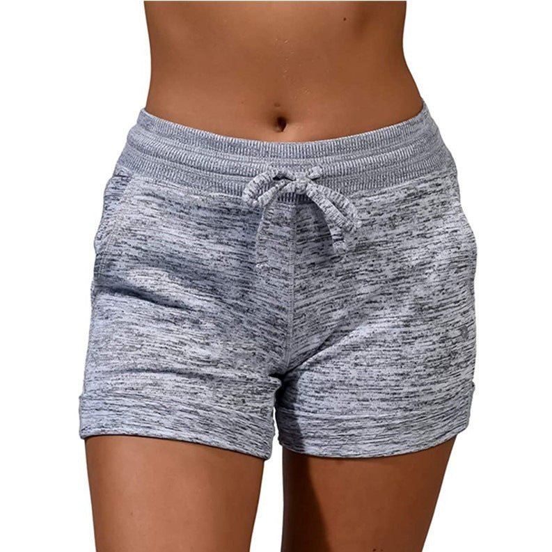 Damen-Shorts, schnell trocknende Stretch-Sporthosen mit Spitze