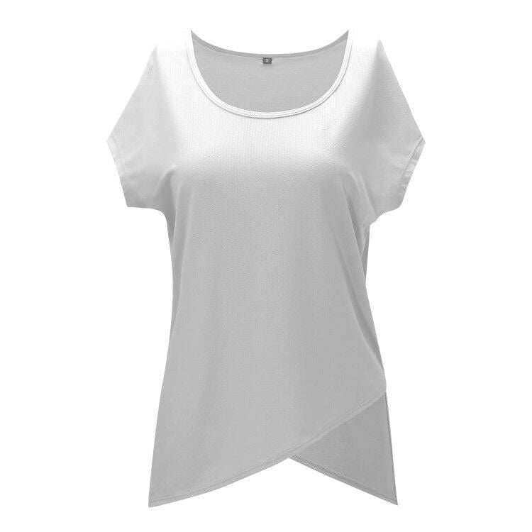 Lässiges Sport-T-Shirt für Damen mit losem Atmungs-Mesh 