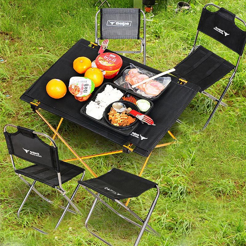 Camping small folding table aviation lightweight aluminum alloy portable picnic table