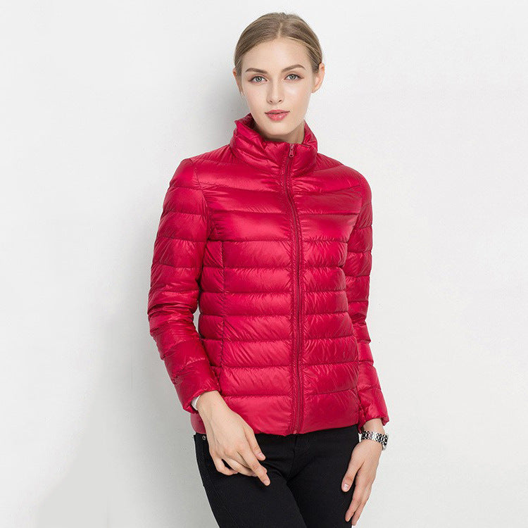 Damen Slim-Daunenjacke mit Stehkragen