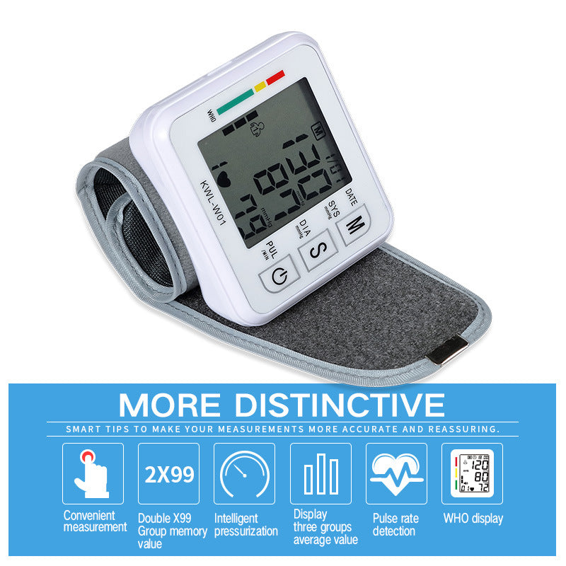 Medical wrist blood pressure monitor