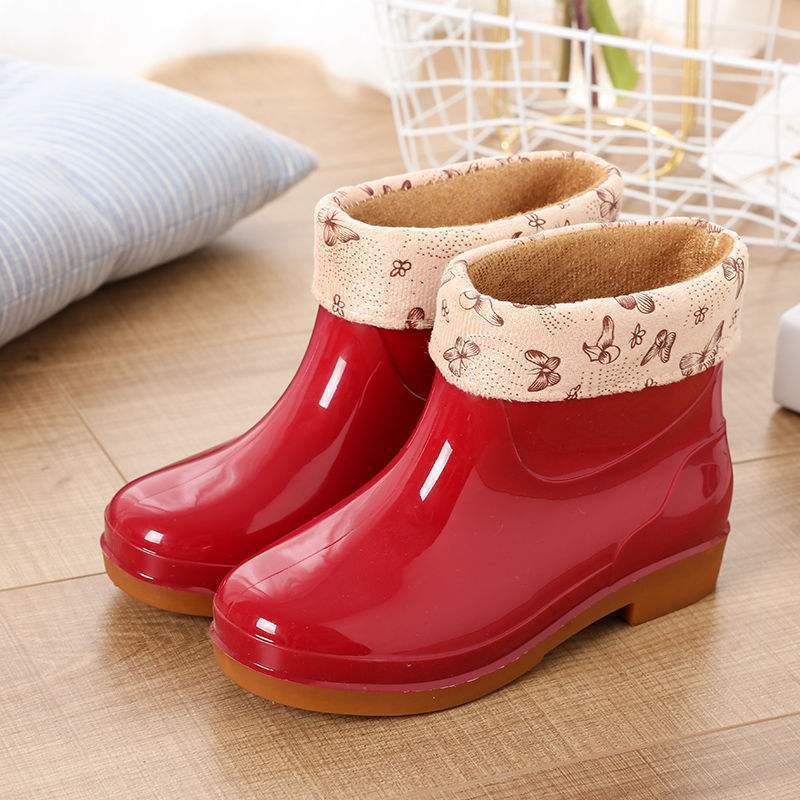 Women rubber shoes soft soled non-slip rain boots