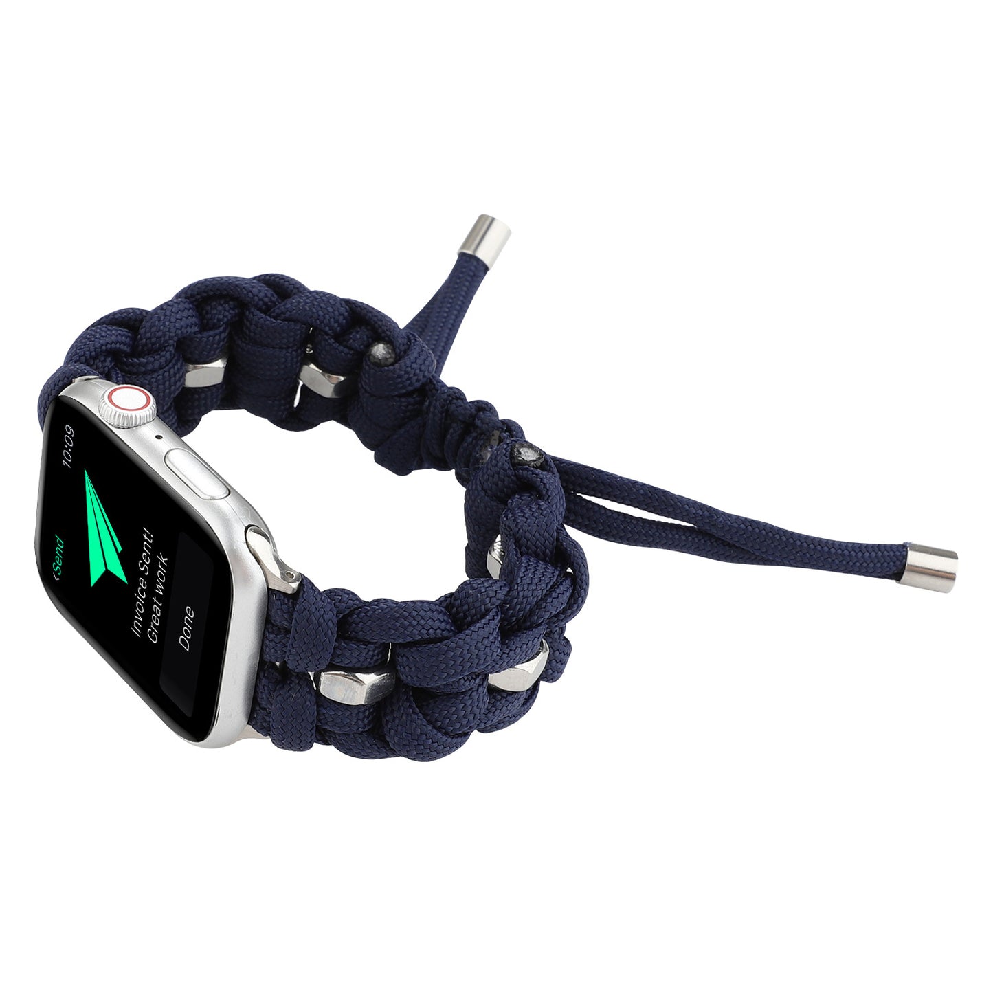 Smartwatch Compatible with Apple , Outdoor umbrella cord braided strap