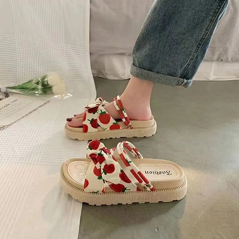 Women Two Wear Flat Platform Sandals