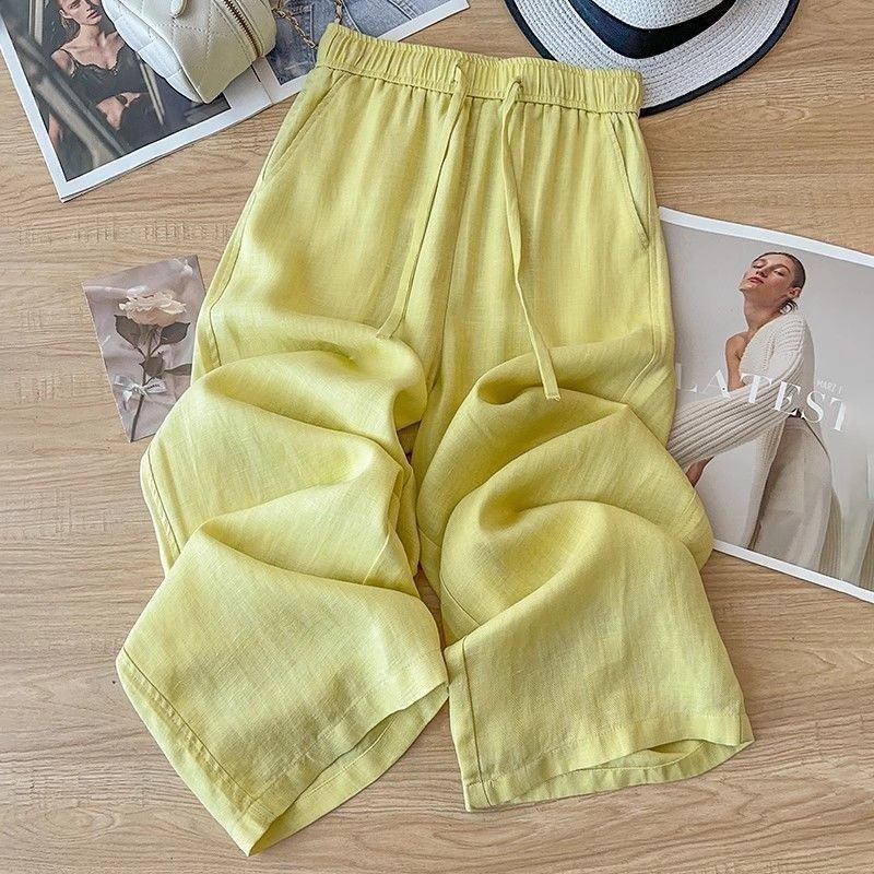 Hochtaillierte, trendige Hose aus Spandex