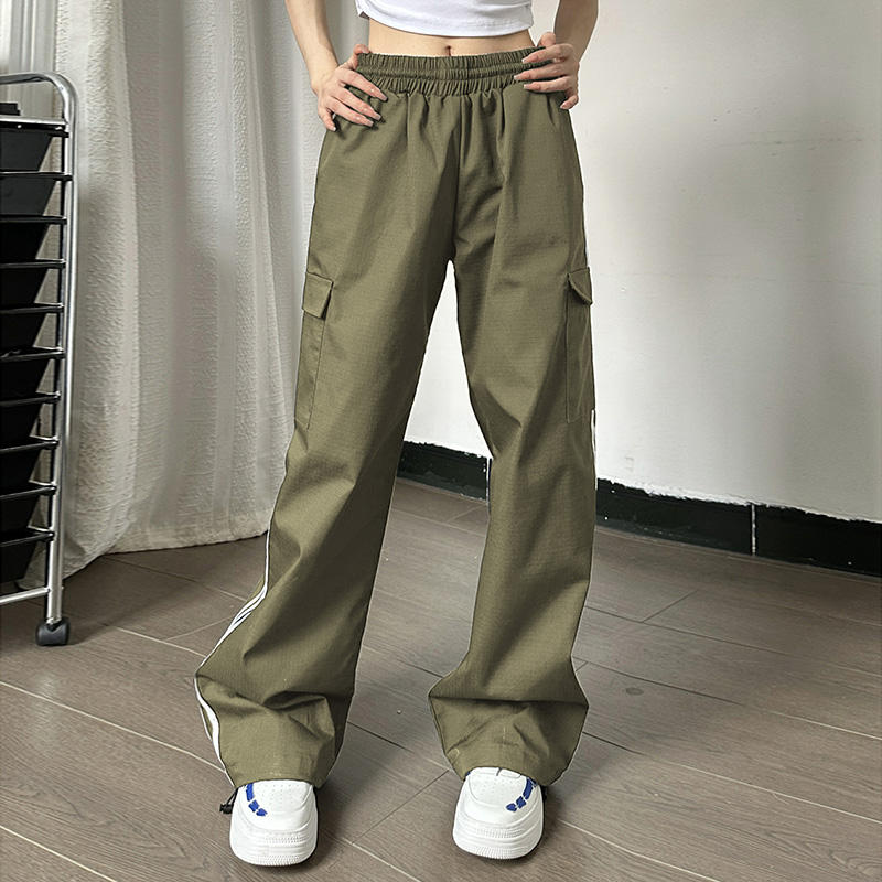 Women elastic High Waisted Drawstring Casual Pants For Women