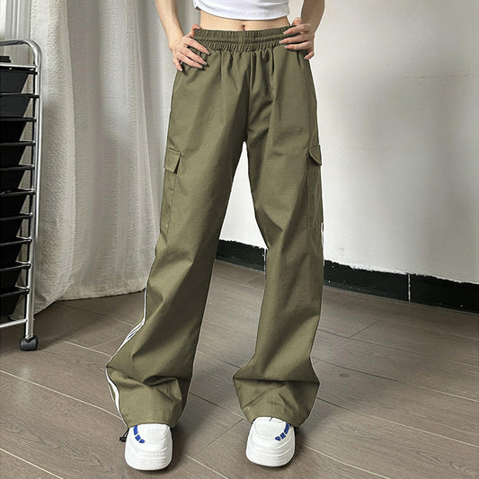 Women elastic High Waisted Drawstring Casual Pants For Women