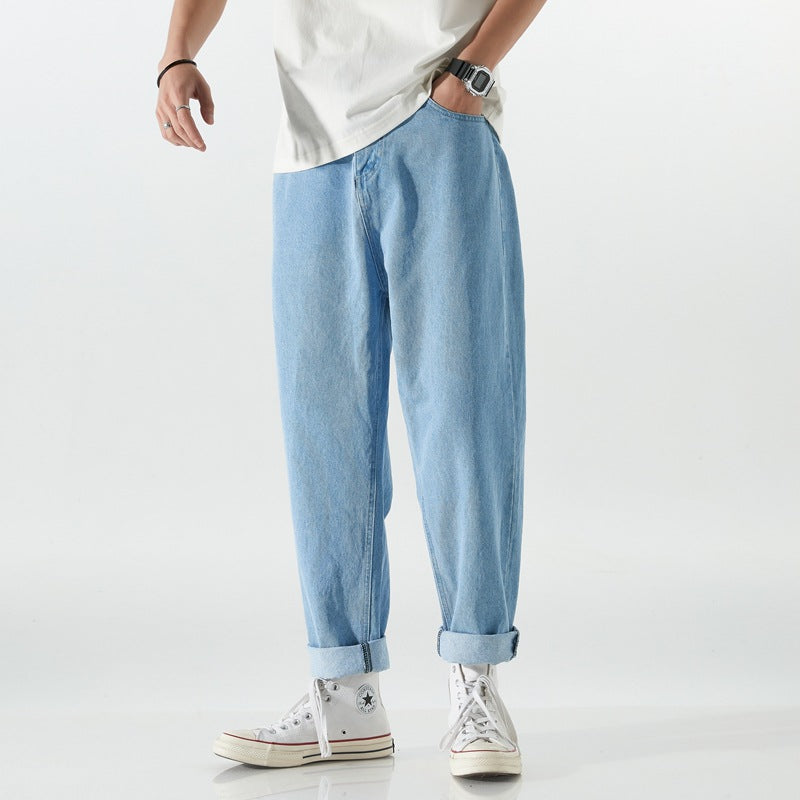 Men Trendy Marke Drapieren Jeans Männer