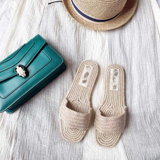 Women Bohemian flat slippers female espadrilles