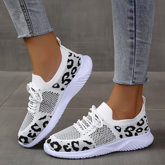 Sportliche Schnürsneaker mit Snikers-Print für Damen