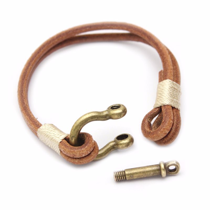 Schmuck Horseshoe Bracelet Leather Bracelet