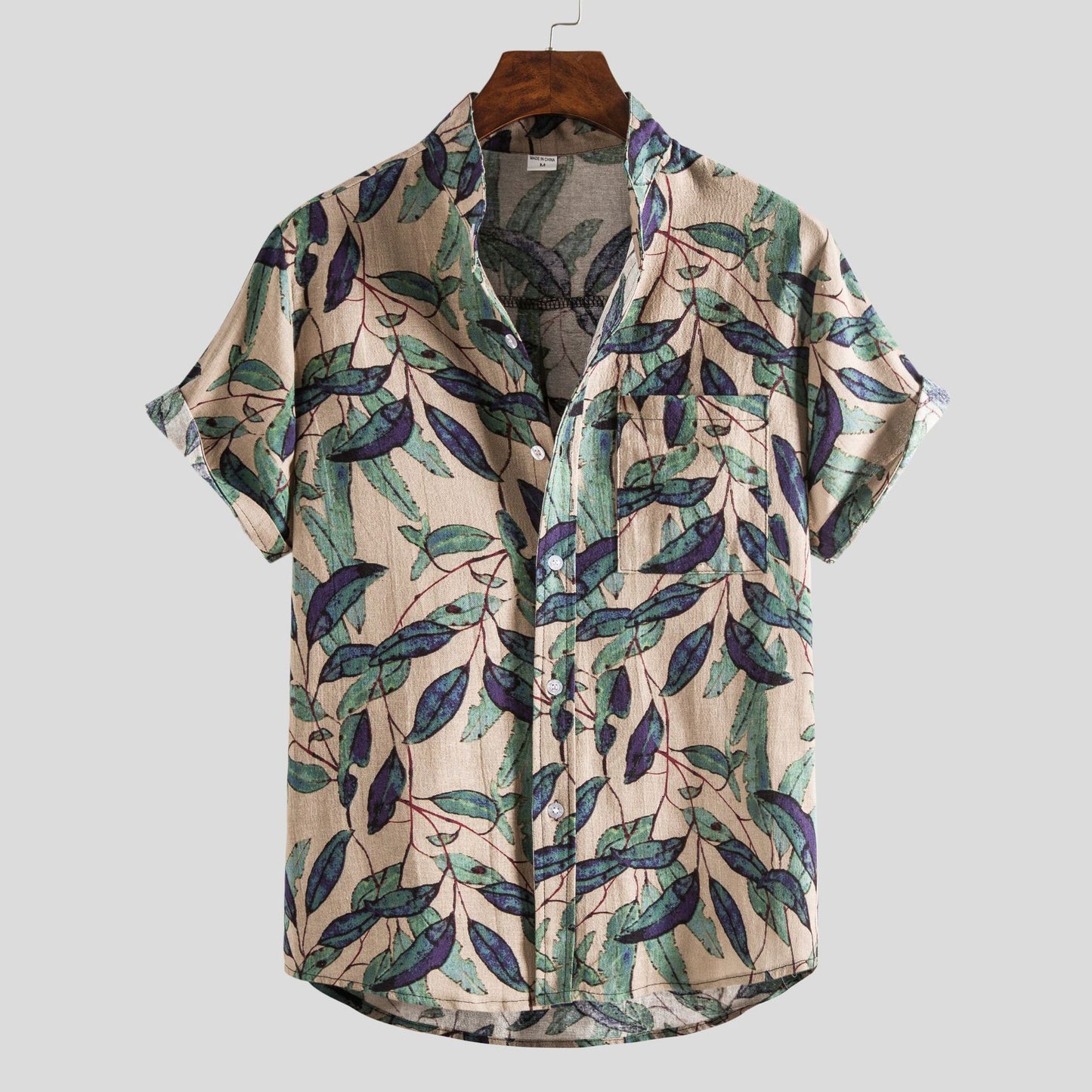 Men's printed short sleeve shirt