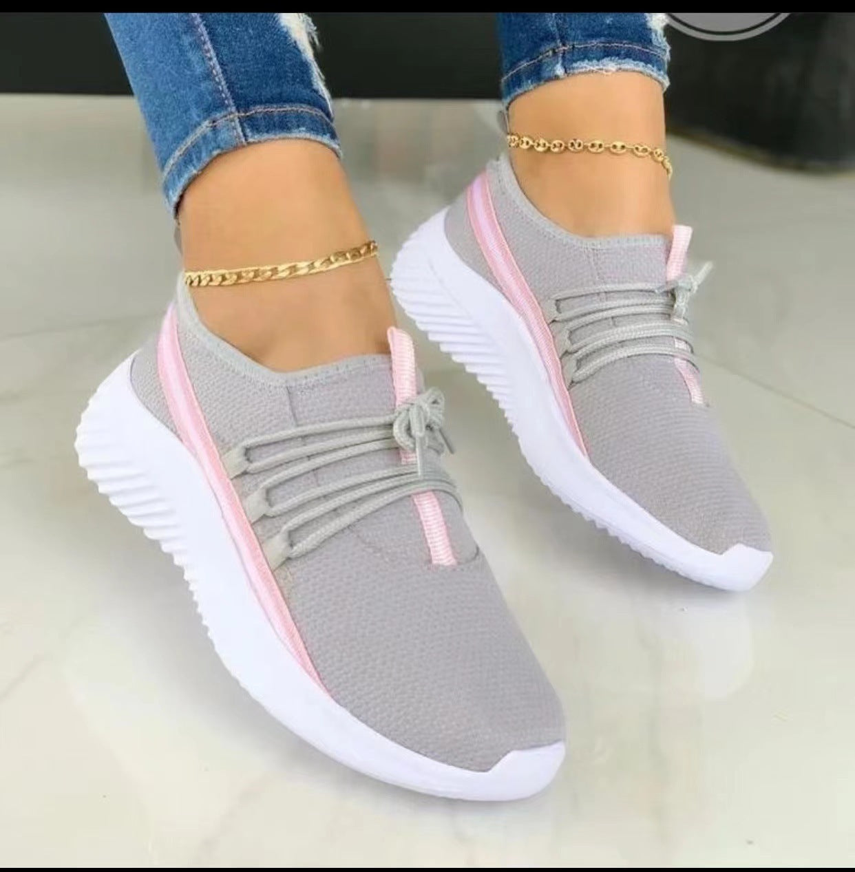 Women Stripe Sneakers Sports Shoes